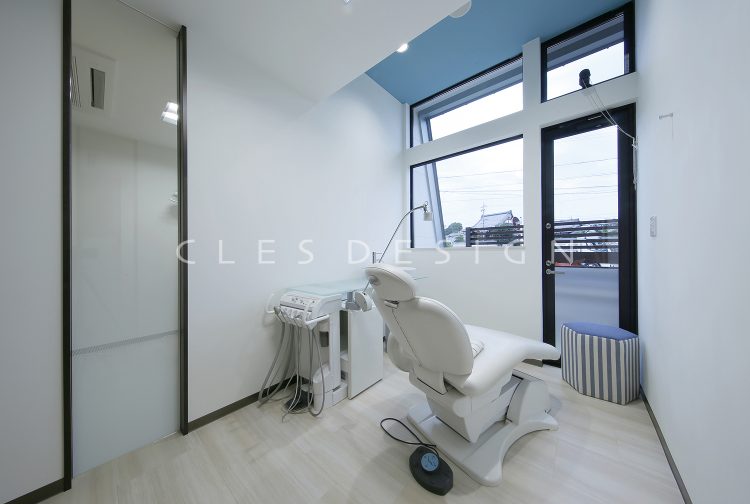 高師ほんごう歯科クリニックの診察室、建築デザイン内装設計